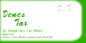 denes tax business card